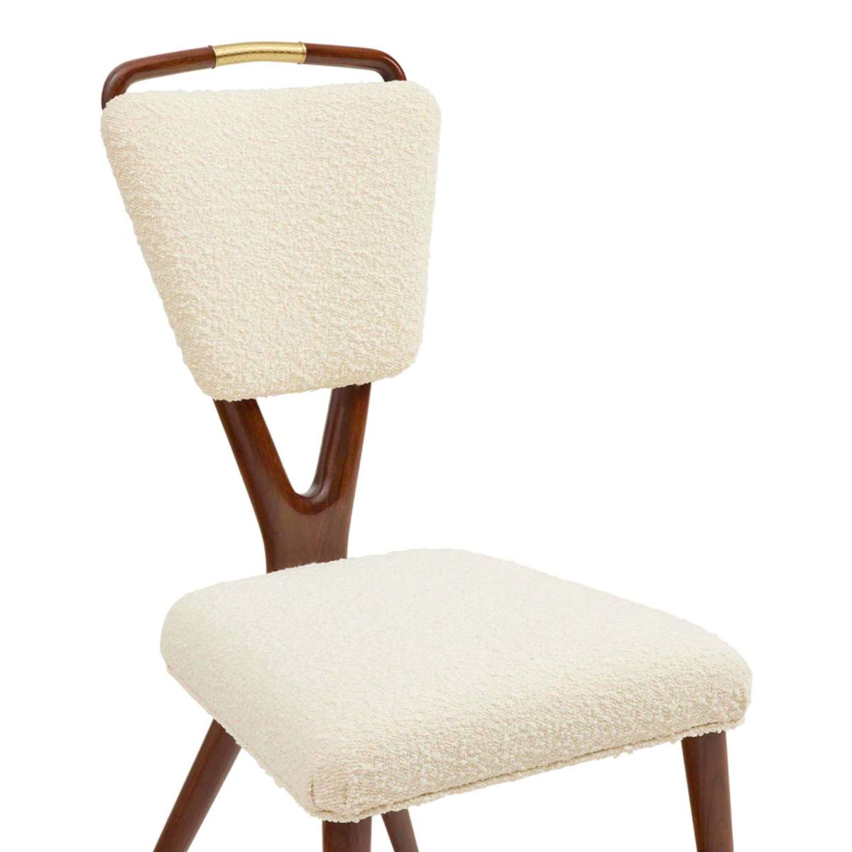 Jonathan Adler Torino Walnut X-Back Dining Chair
