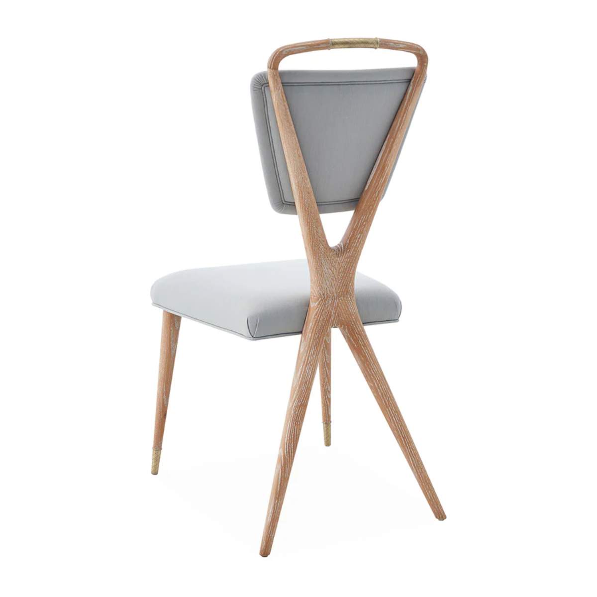 Jonathan Adler Torino X-Back Dining Chair in Tussah Sky