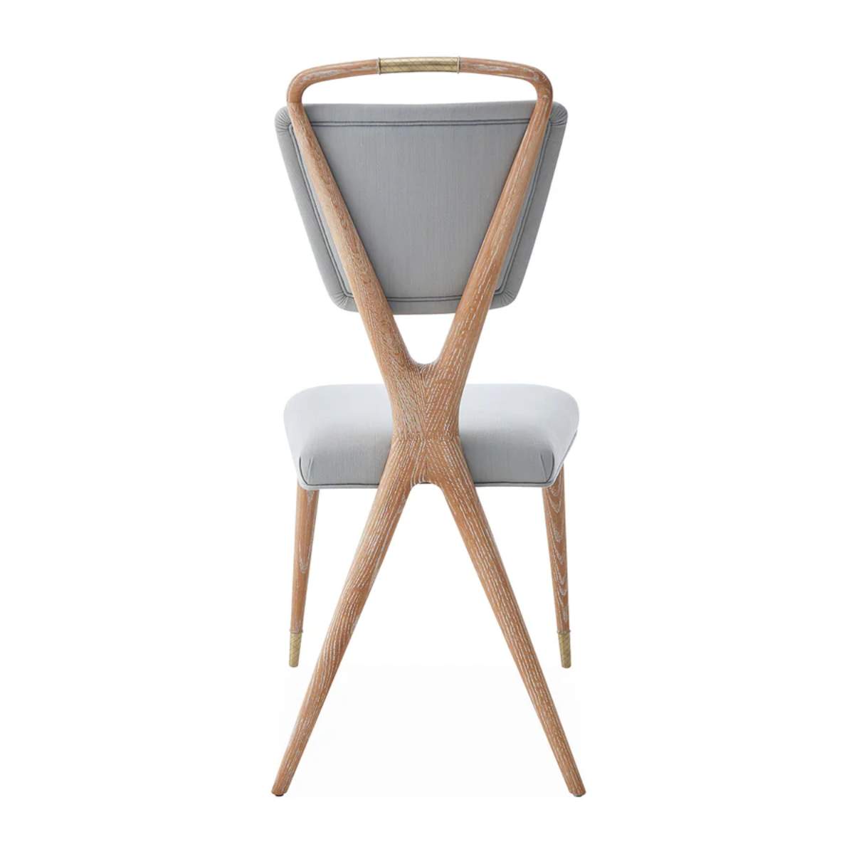 Jonathan Adler Torino X-Back Dining Chair in Tussah Sky