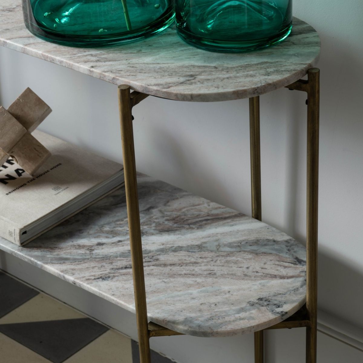 Libra Interiors Toronto Marble Top and Base Console Table
