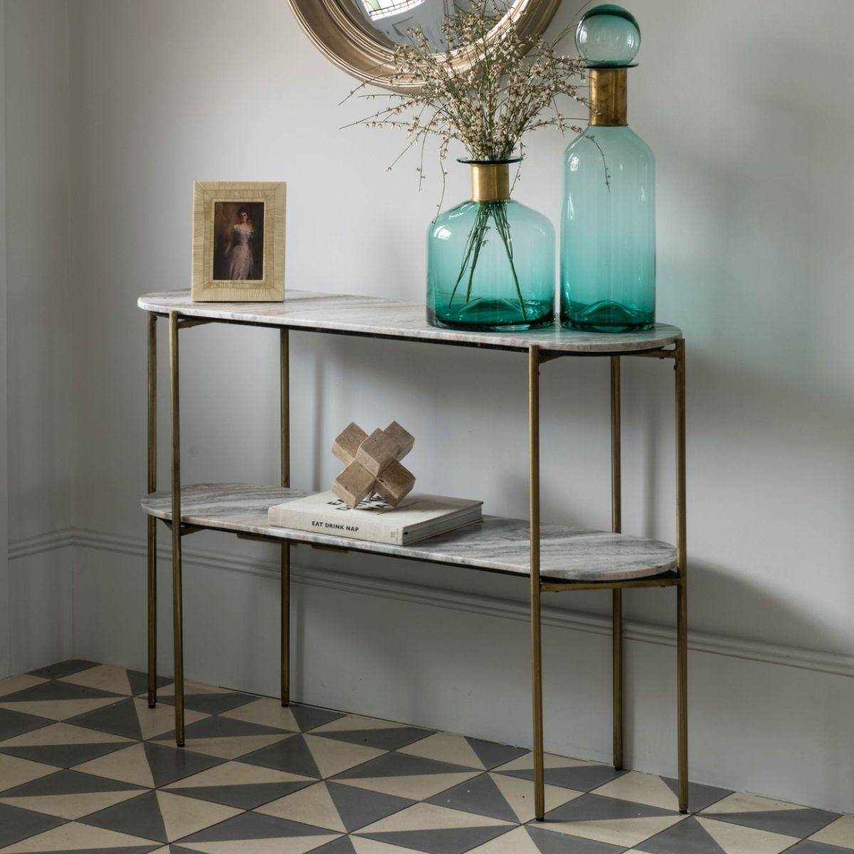 Libra Interiors Toronto Marble Top and Base Console Table