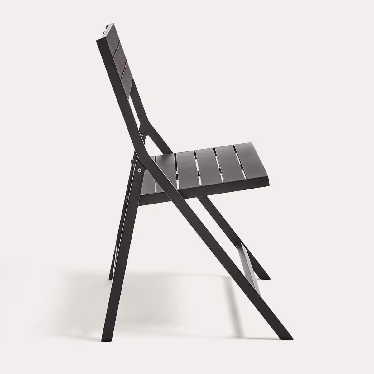Kave Home Folding outdoor Bench torreta made of aluminum with dark grey finish