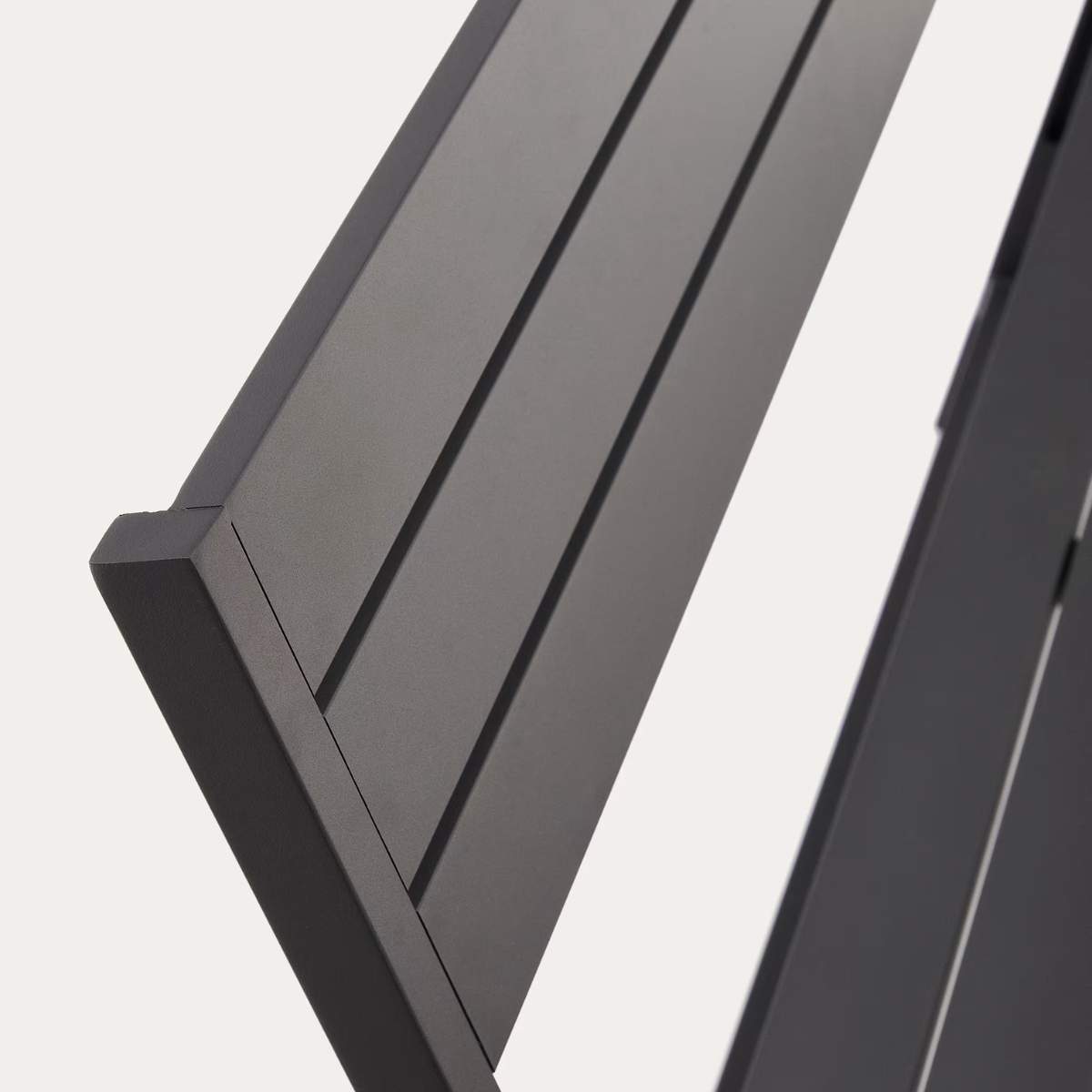 Kave Home Folding outdoor Bench torreta made of aluminum with dark grey finish