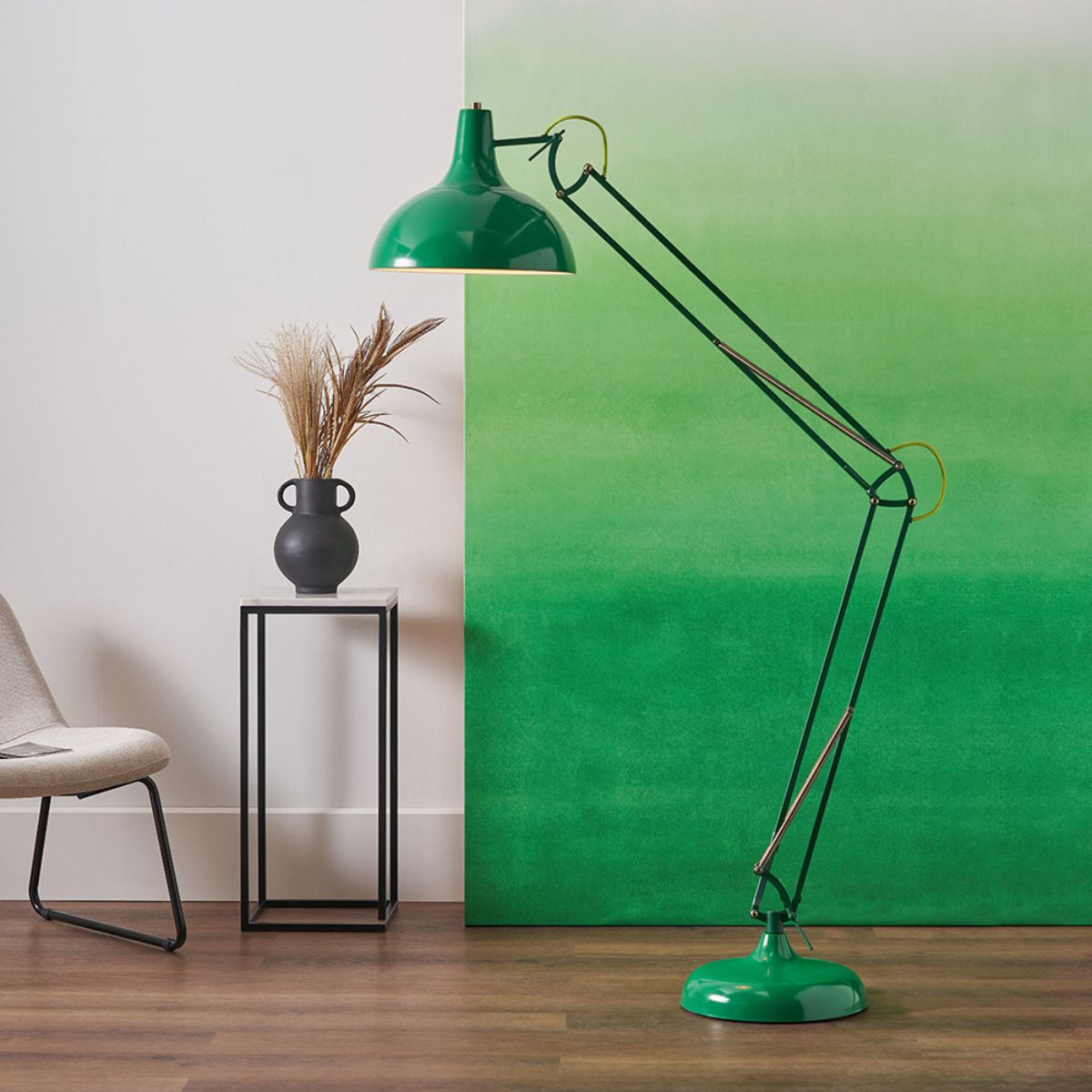 Designers Guild Tortona Floor Lamp Emerald
