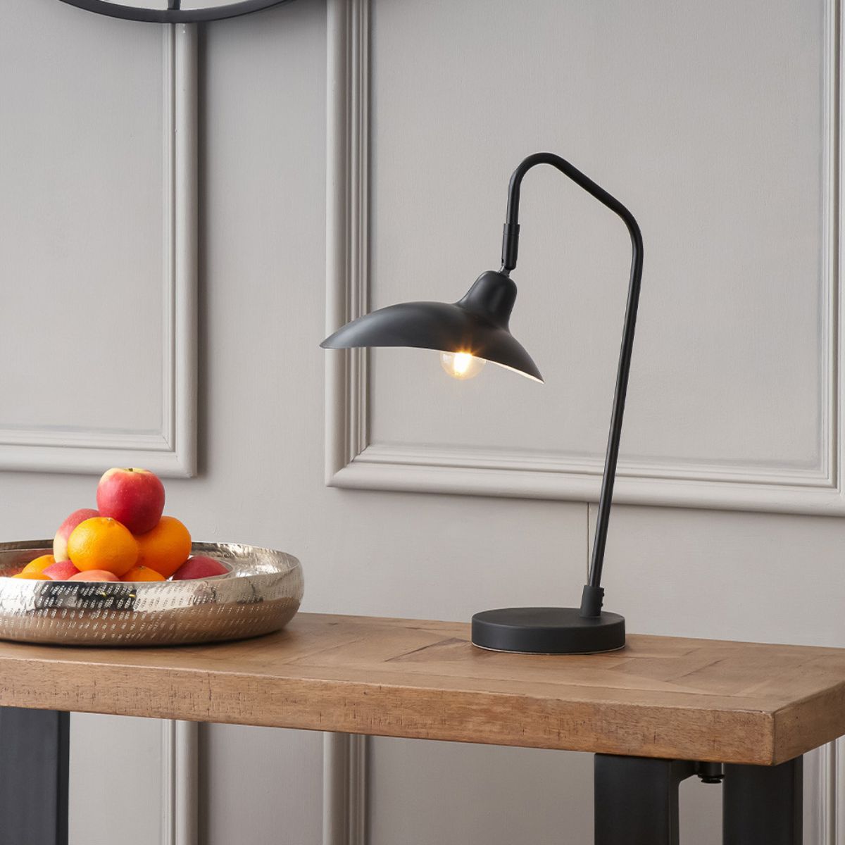 Pacific Lifestyle Toulon Black Metal Task Table Lamp