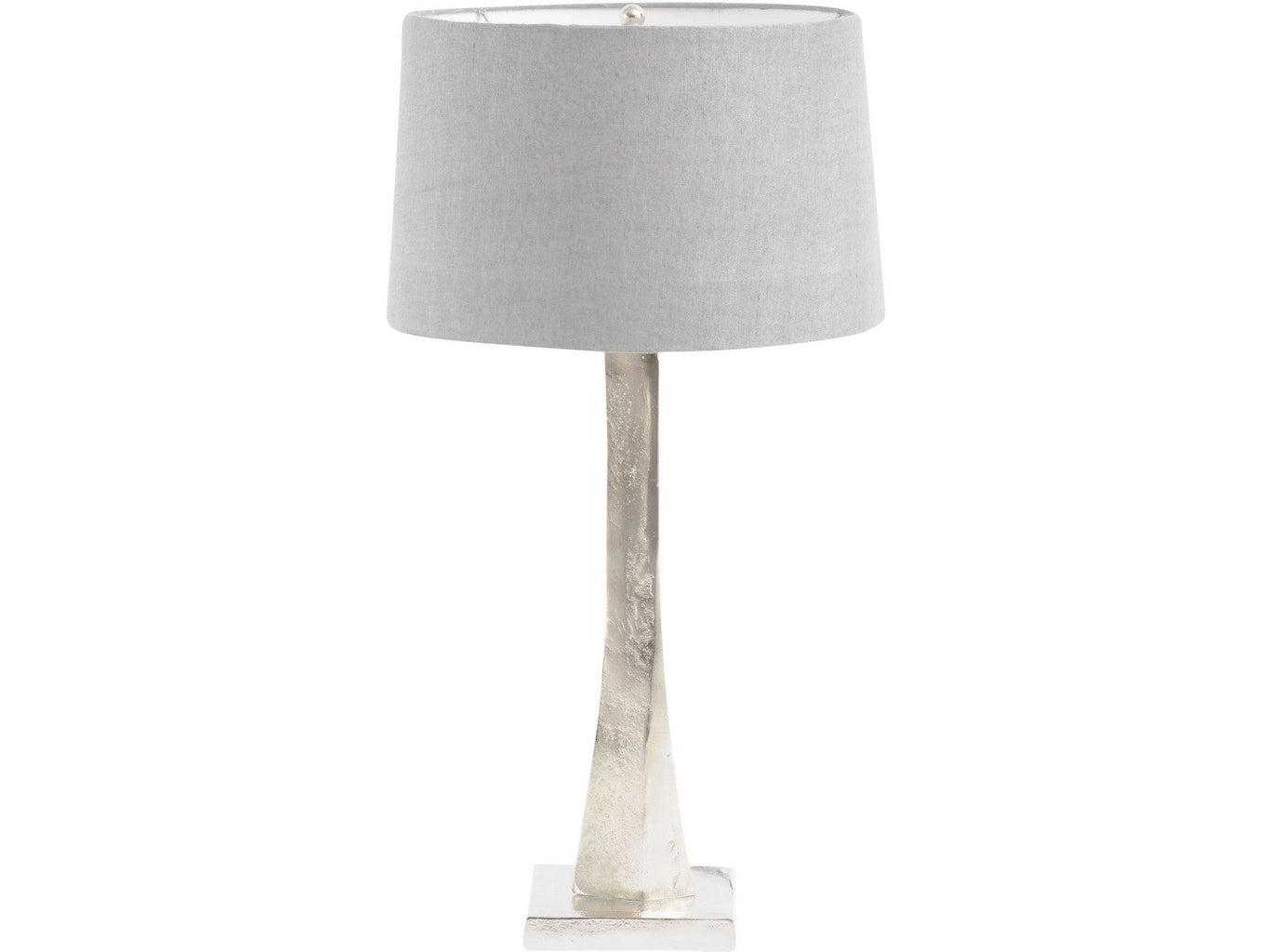 Trilogy Silver Aluminium Table Lamp-Beaumonde