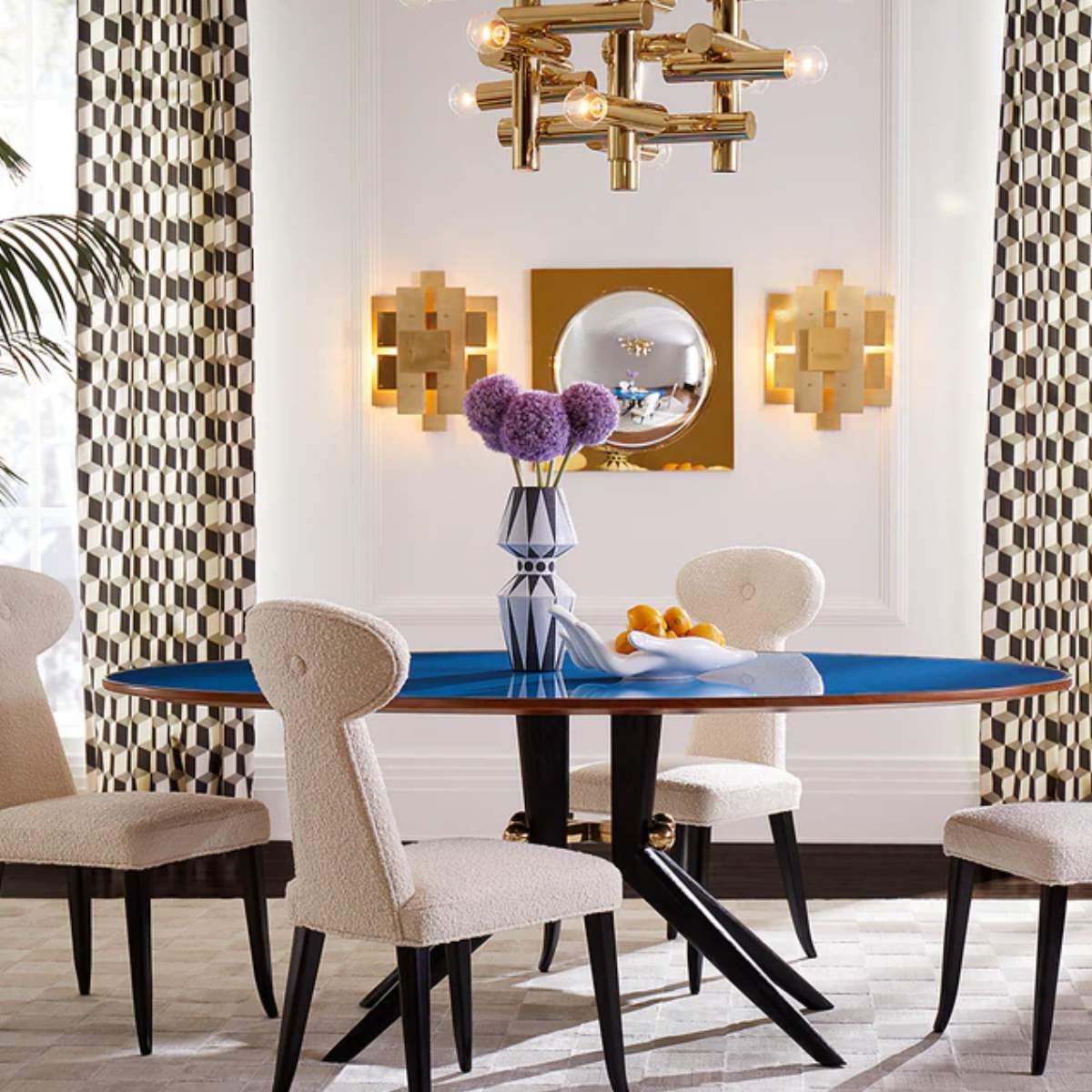 Jonathan Adler Trocadero Dining Table - Turquoise