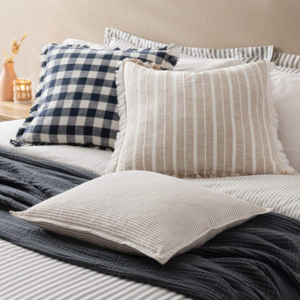 Furn Truro Stripe Reversible Cushion