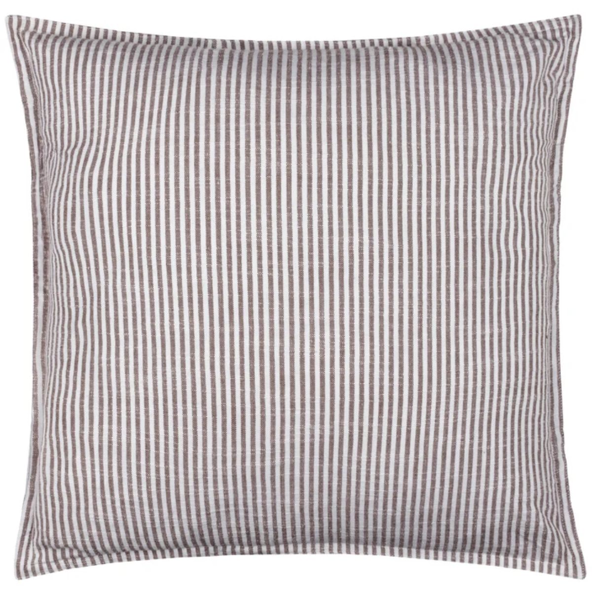 Riva Home Truro Striped 100% Cotton Cushion Chocolate