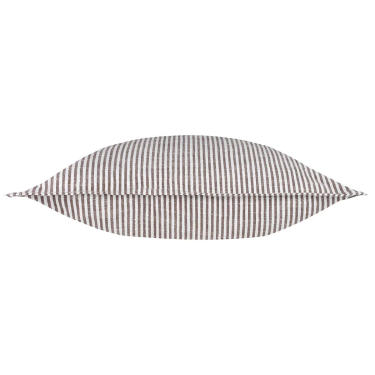 Riva Home Truro Striped 100% Cotton Cushion Chocolate