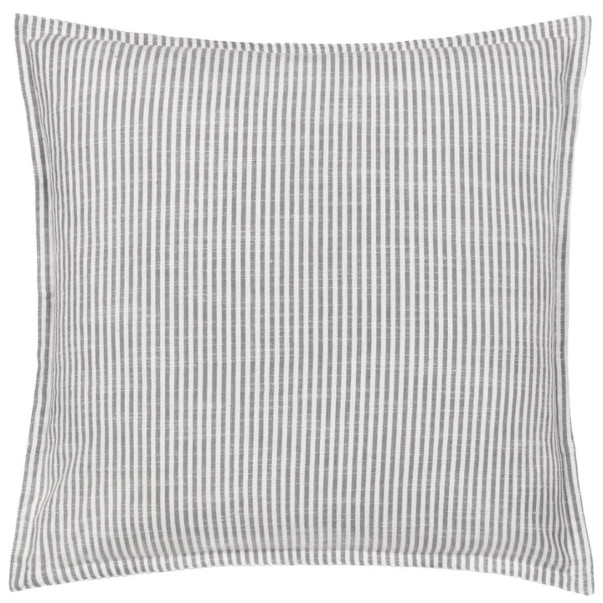 Riva Home Truro Striped 100% Cotton Cushion Grey