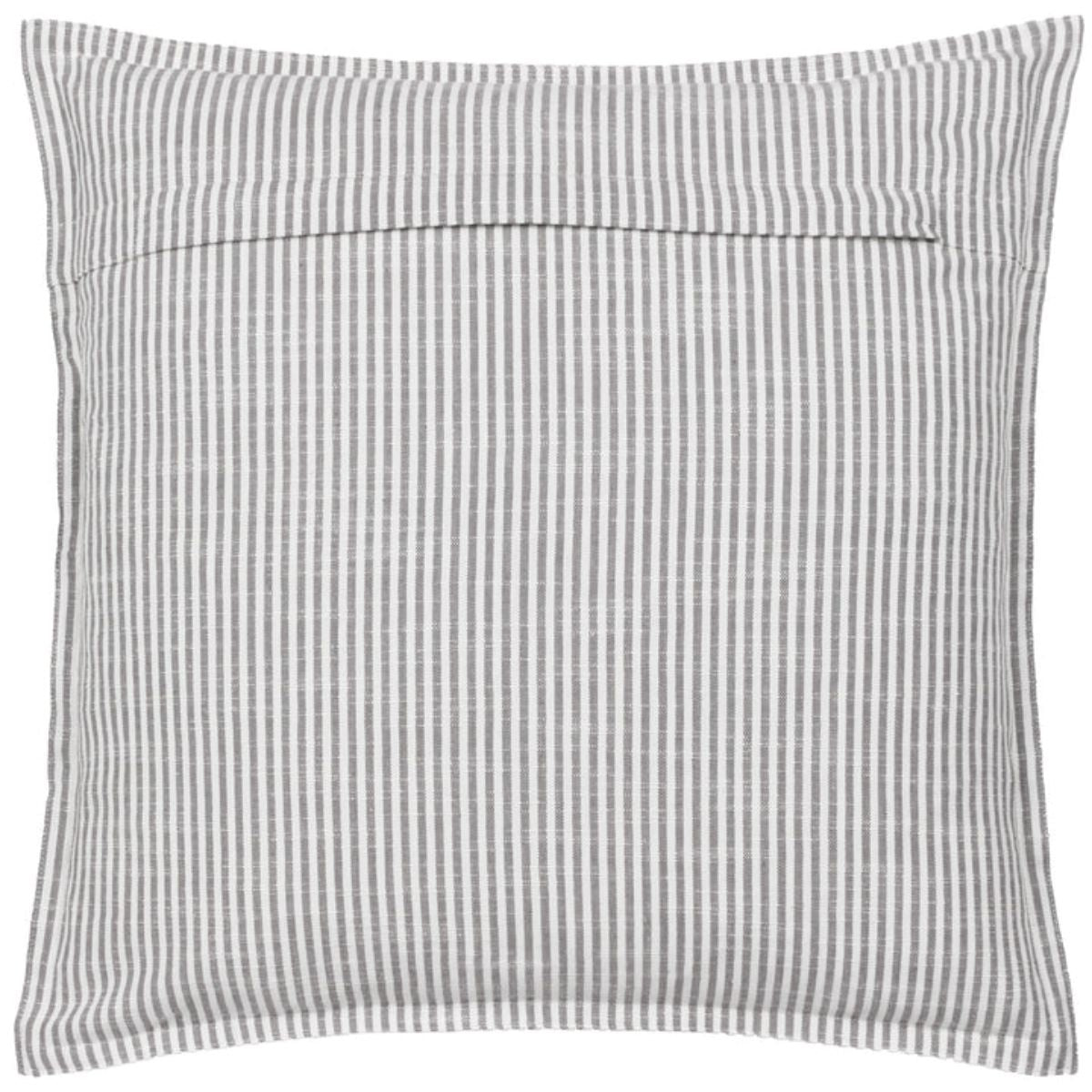 Riva Home Truro Striped 100% Cotton Cushion Grey