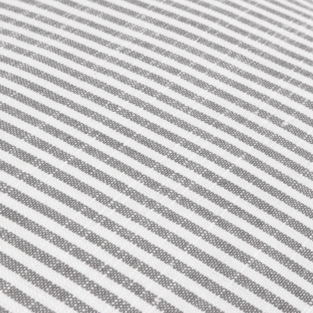 Riva Home Truro Striped 100% Cotton Cushion Grey