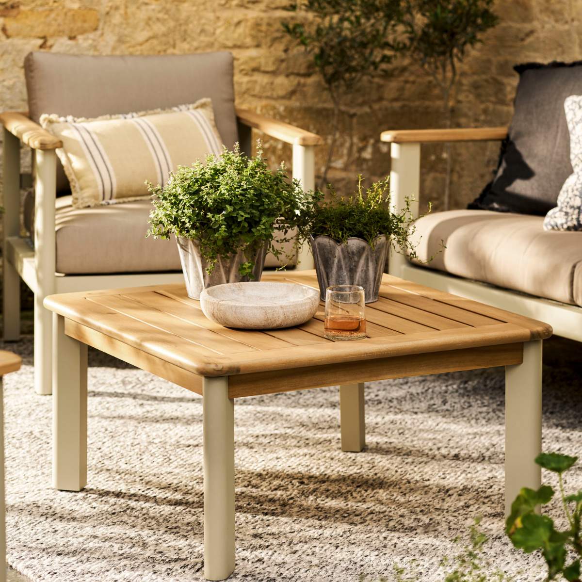 Garden Trading Tuffley 2 Seater Sofa Set Natural