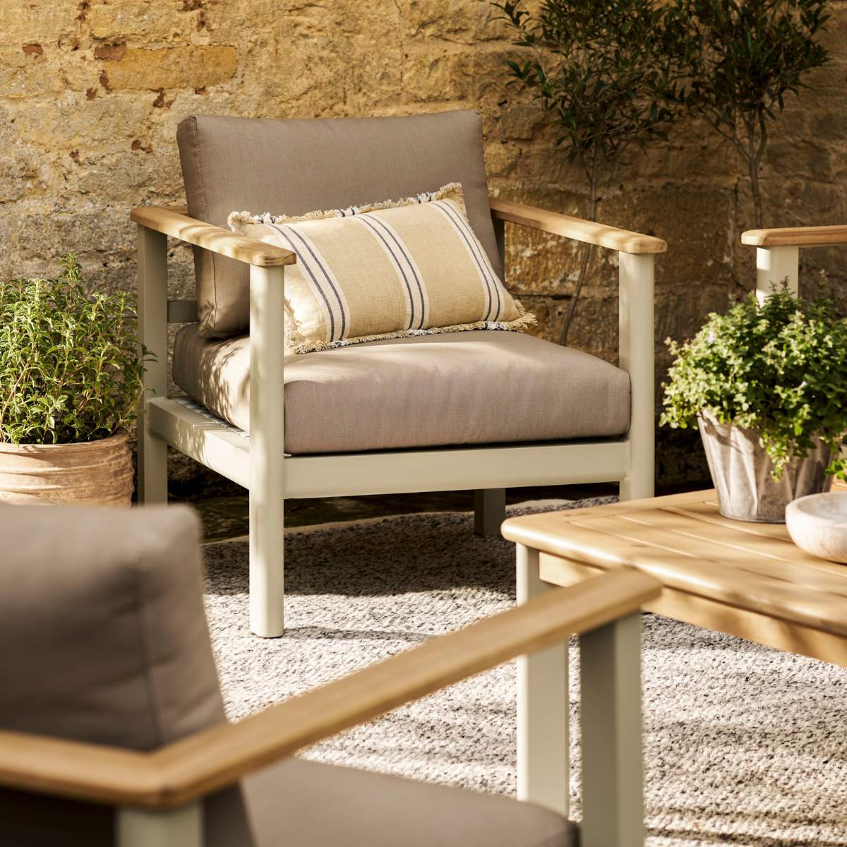 Garden Trading Tuffley 2 Seater Sofa Set Natural