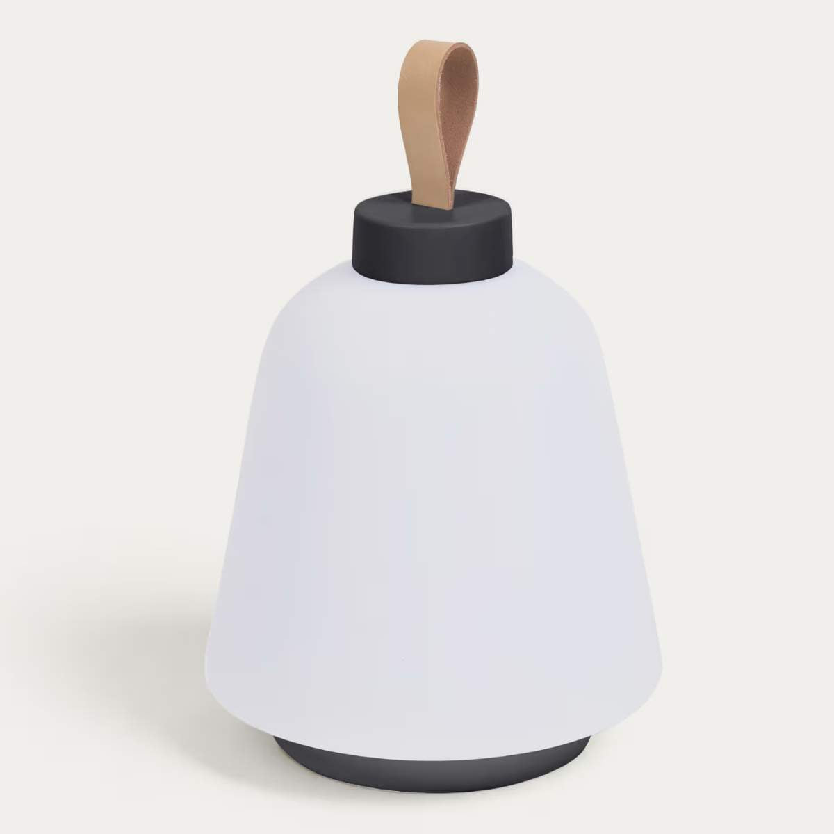 Kave Home Udiya outdoor table lamp in polythene and metal with a black finish