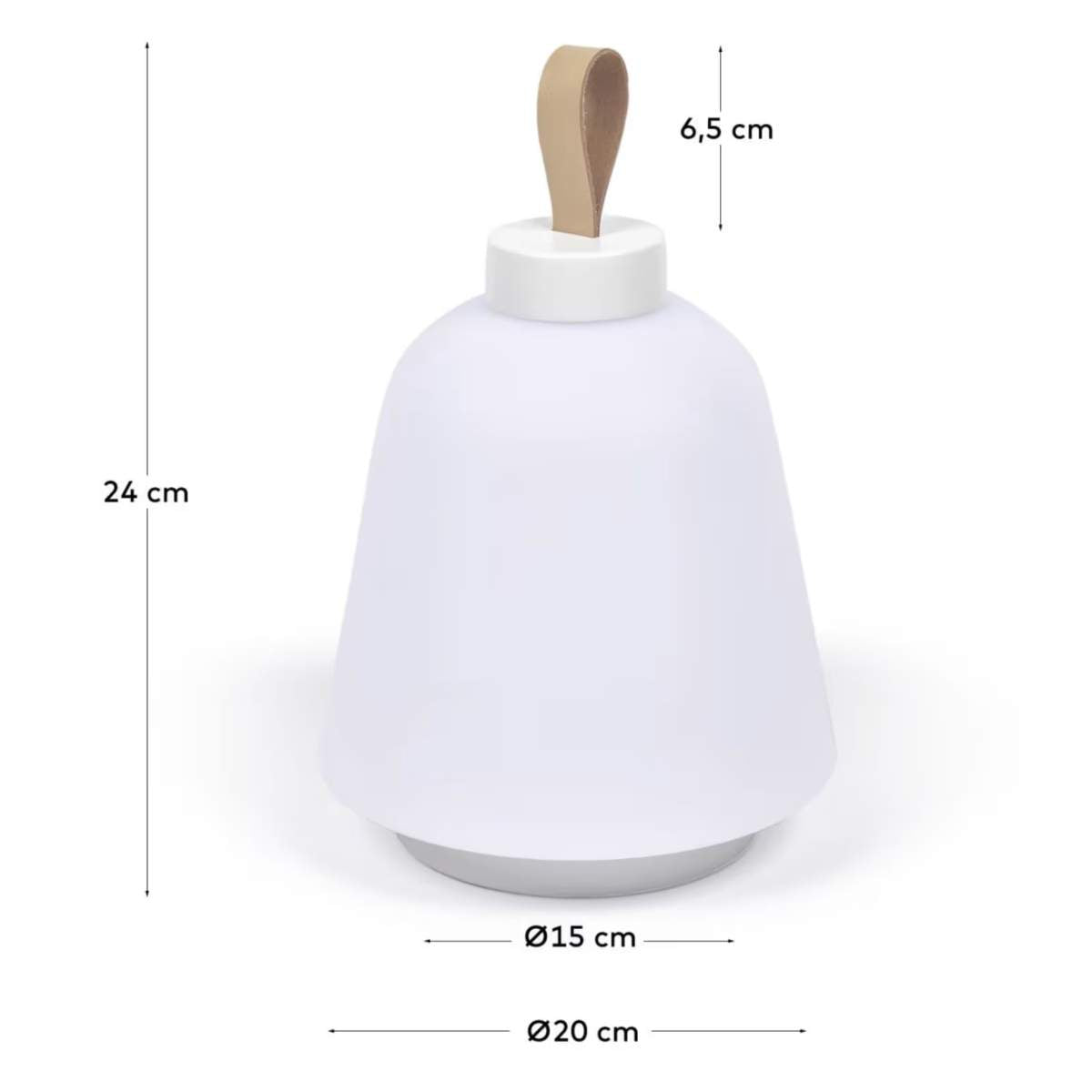 Kave Home Udiya outdoor table lamp in polythene and metal with a black finish