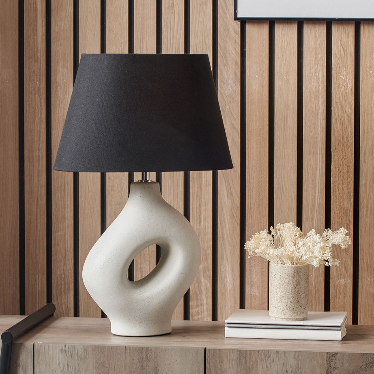Pacific Lifestyle Ulla Monochrome Organic Ceramic Table Lamp