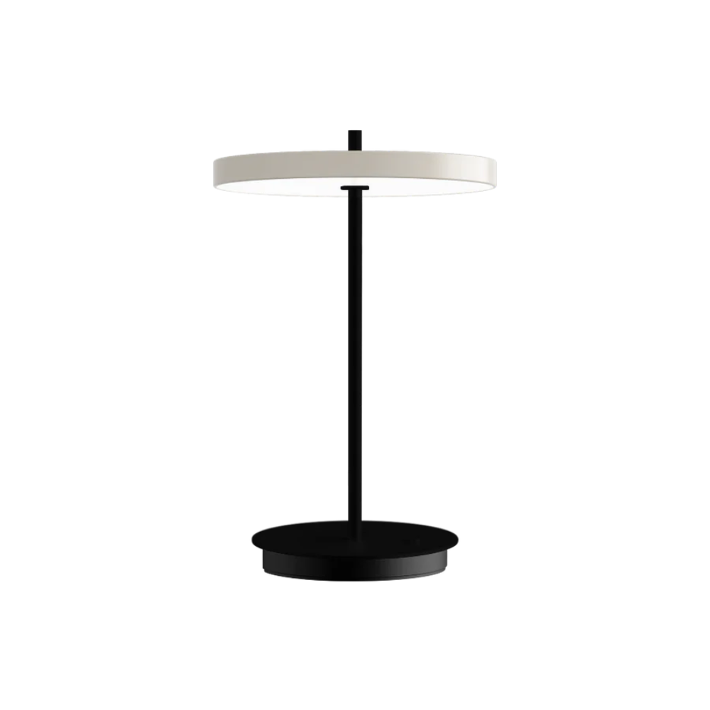 Umage Asteria Move Portable Lamp In Pearl White With Black Base