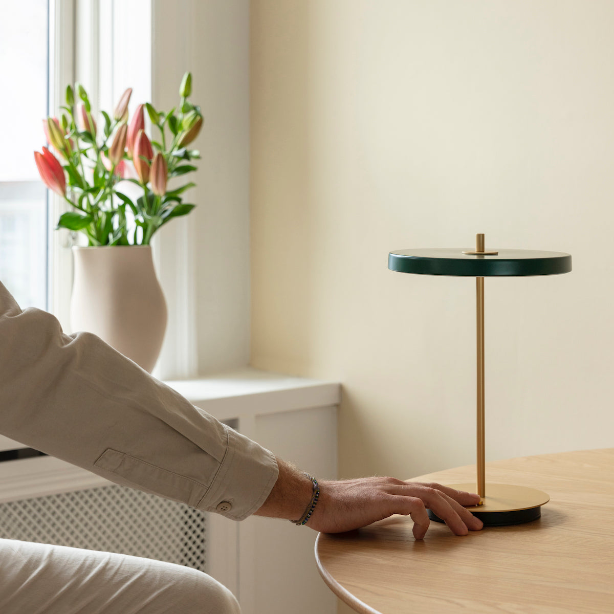 Umage Asteria Move Portable Table Lamp - Forest Green-Beaumonde