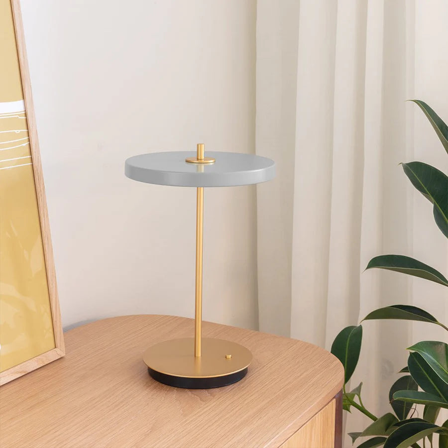 Umage Asteria Move Portable Table Lamp In Nuance Mist And Brass