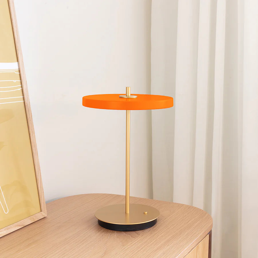 Umage Asteria Move Portable Table Lamp In Nuance Orange And Brass
