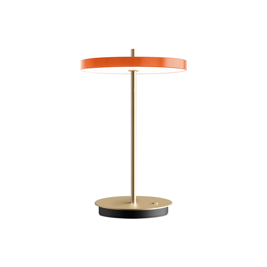Umage Asteria Move Portable Table Lamp In Nuance Orange And Brass