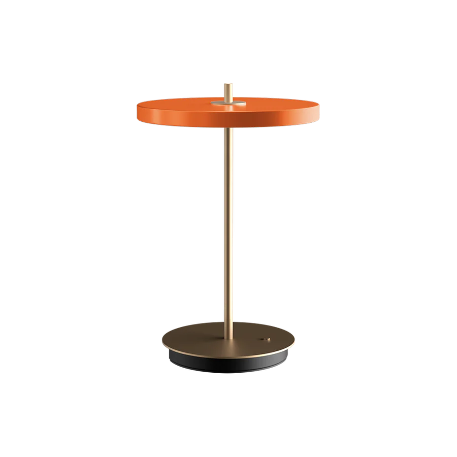 Umage Asteria Move Portable Table Lamp In Nuance Orange And Brass
