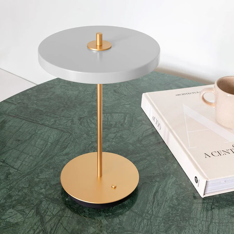 Umage Asteria Move Portable Table Lamp In Nuance Rose And Brass