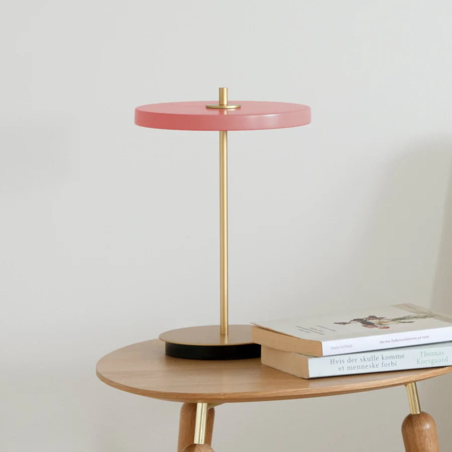 Umage Asteria Move Portable Table Lamp In Nuance Rose And Brass