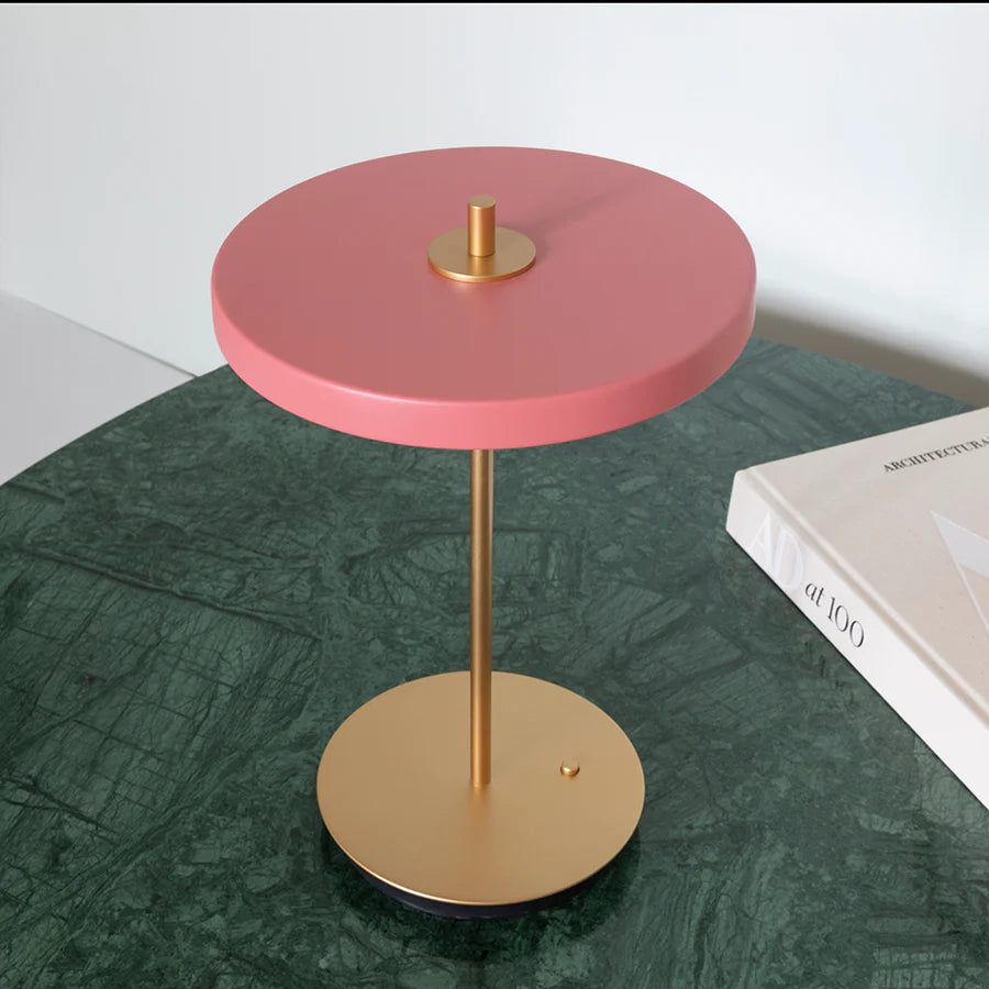 Umage Asteria Move Portable Table Lamp In Nuance Rose And Brass