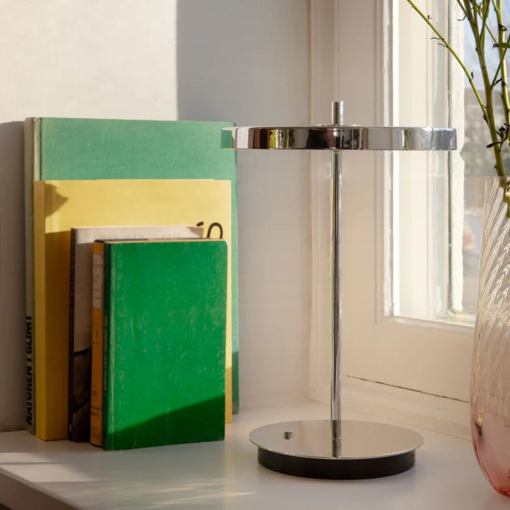 Umage Asteria Move Portable Table Lamp In Polished Steel