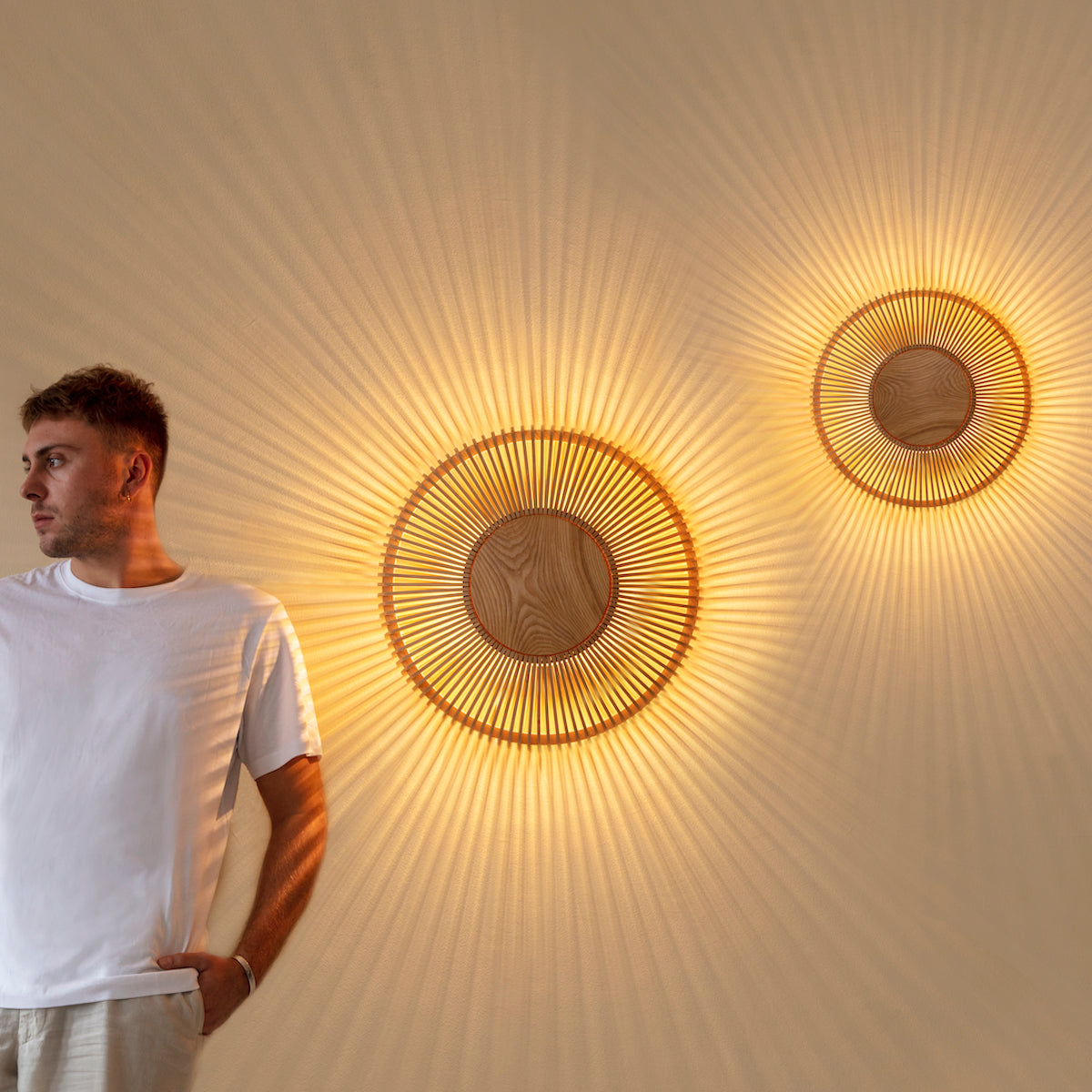 Umage Clava Up Wood Oak Ash Wall Light