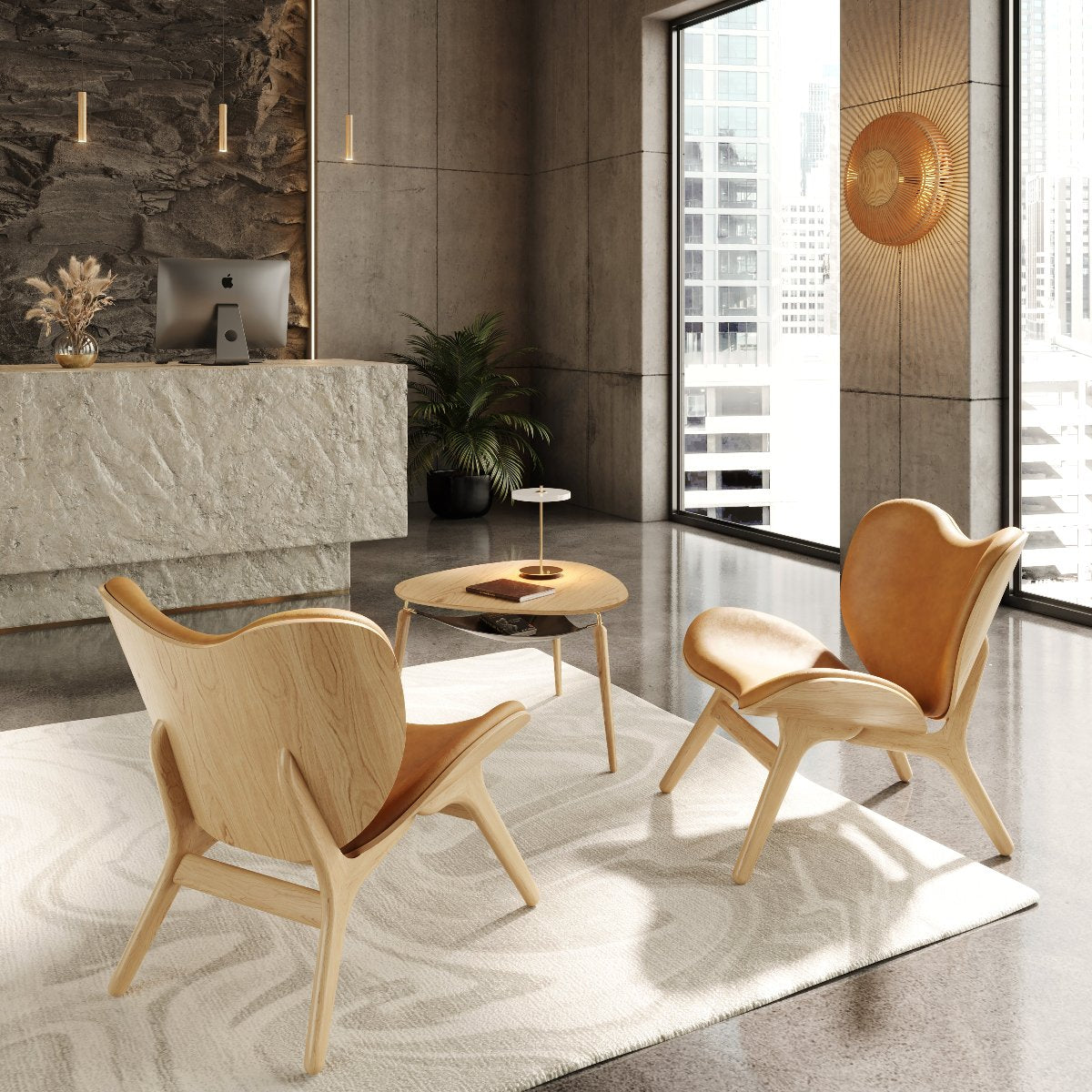 Umage Clava Up Wood Oak Ash Wall Light