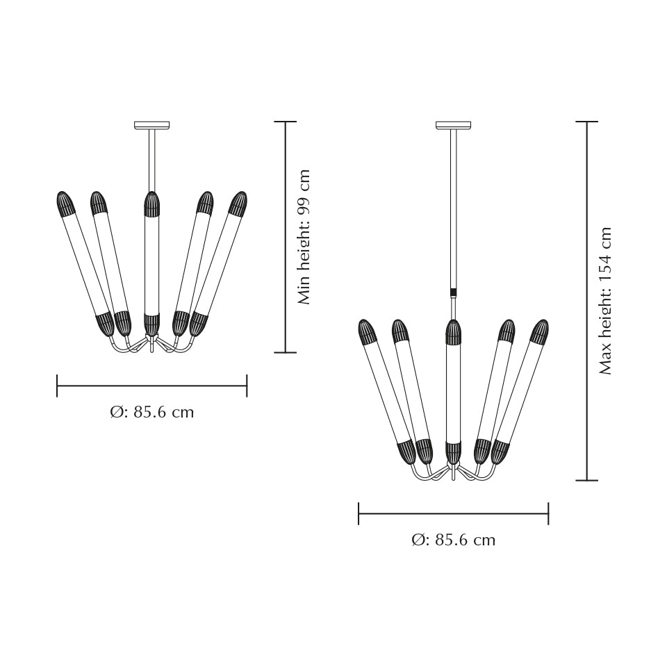 Umage Lemon Squeeze Long Ceiling Lamp In Plated Brass