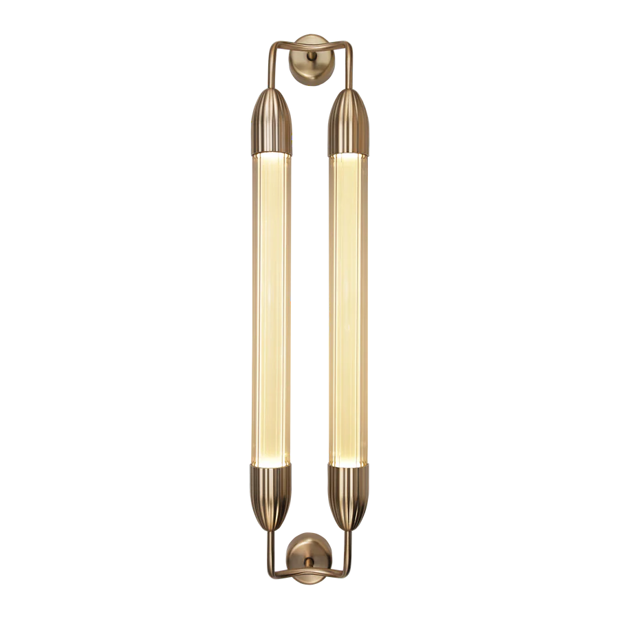 Umage Lemon Squeeze Long Double Wall Lamp In Plated Brass
