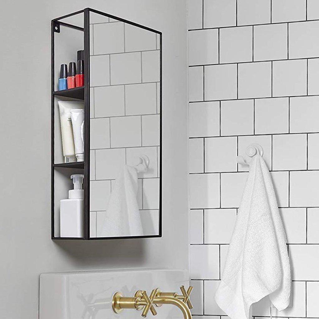 Umbra Cubiko Wall Mirror Shelf Unit-Beaumonde