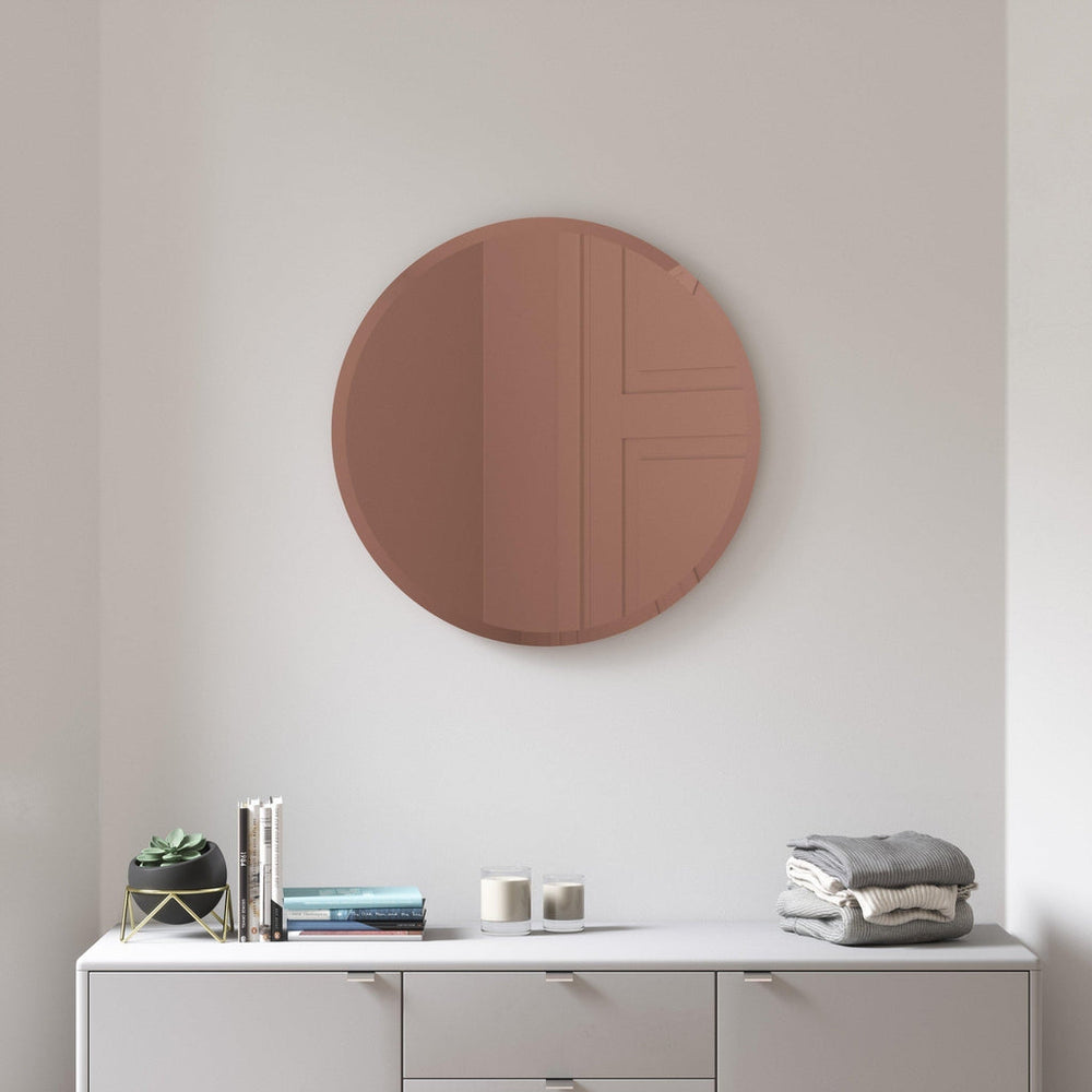 Hub Bevy Round Mirror - Copper 61cm-Beaumonde