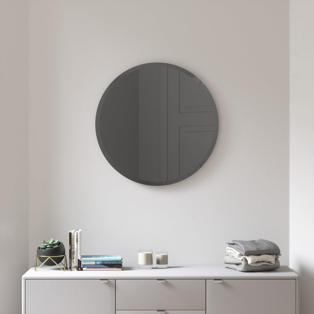 Hub Bevy Round Mirror - Grey 61cm-Umbra-Beaumonde