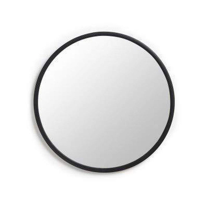 Hub Round Mirror - Black 45cm-Beaumonde