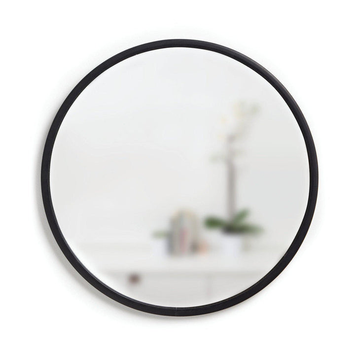 Hub Round Mirror Black 61cm-Beaumonde