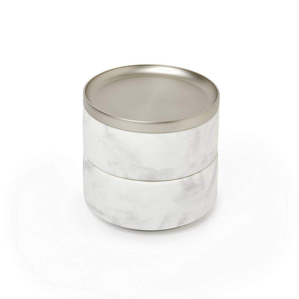 Tesora Jewellery Box White/Nickel-Beaumonde