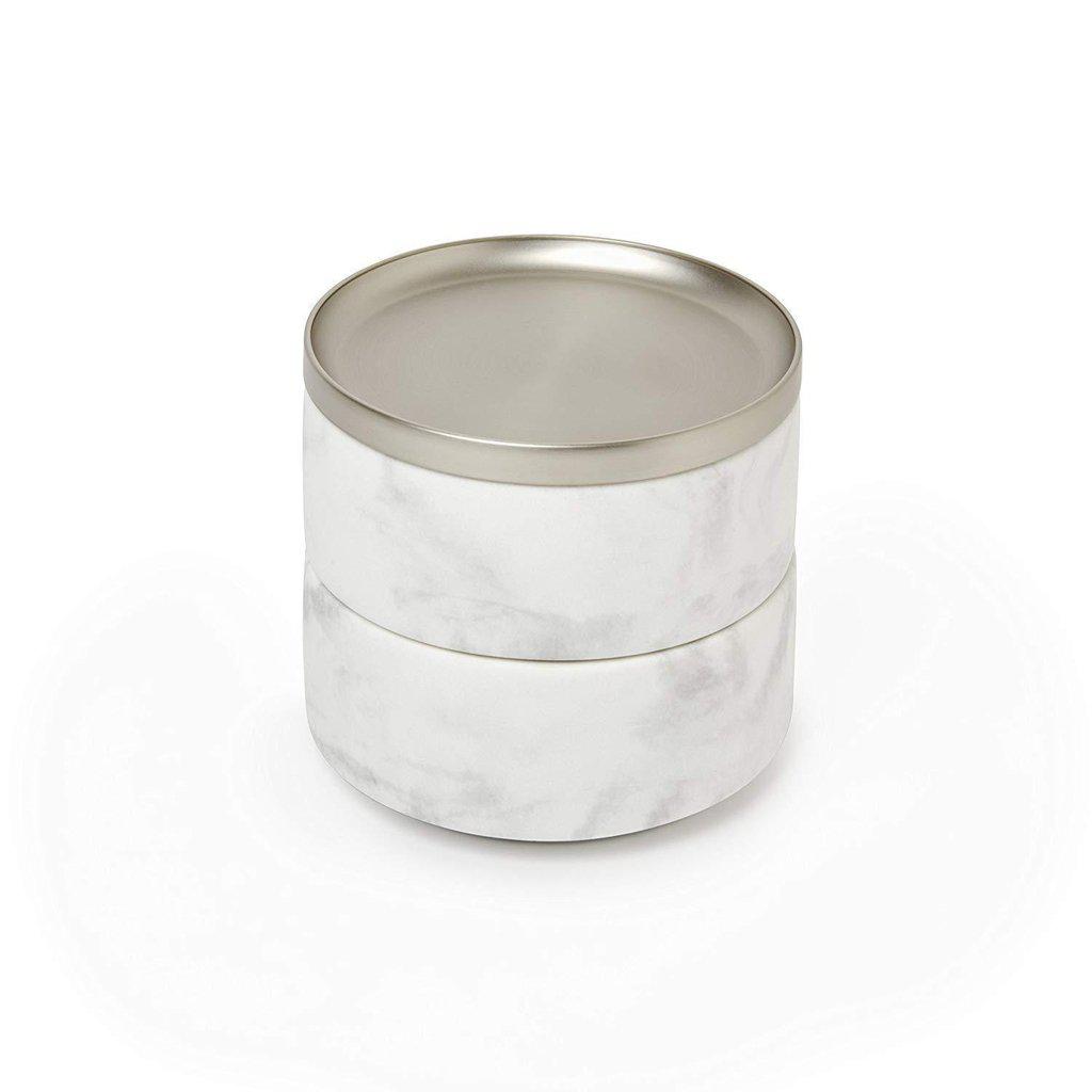Umbra Tesora Jewellery Box White/Nickel-Beaumonde