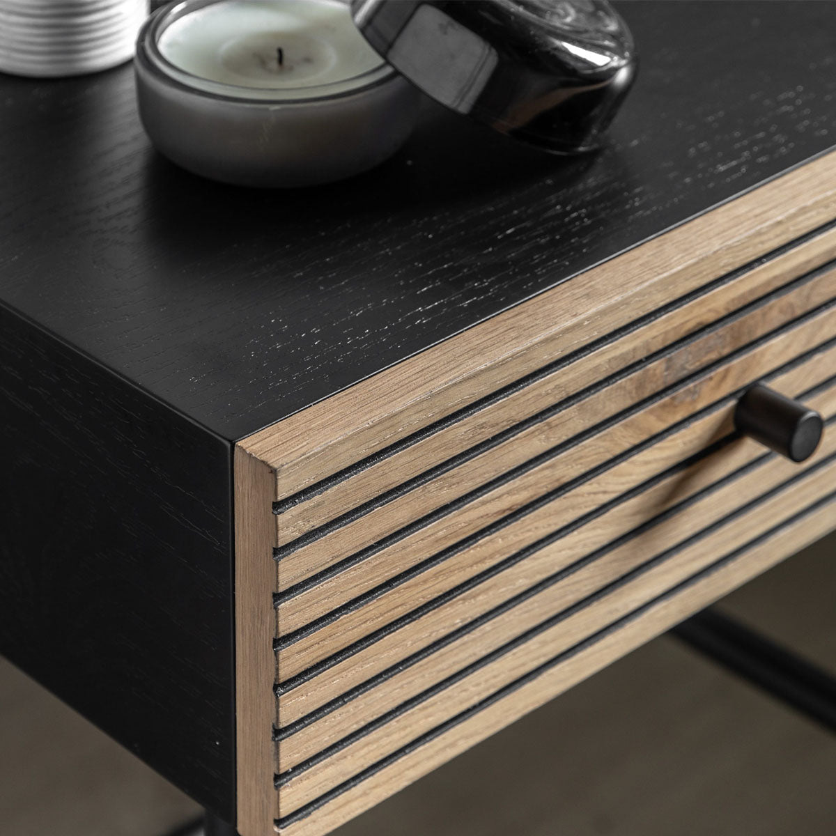 Gallery Direct Hyland 1 Drawer Bedside 400x400x500mm