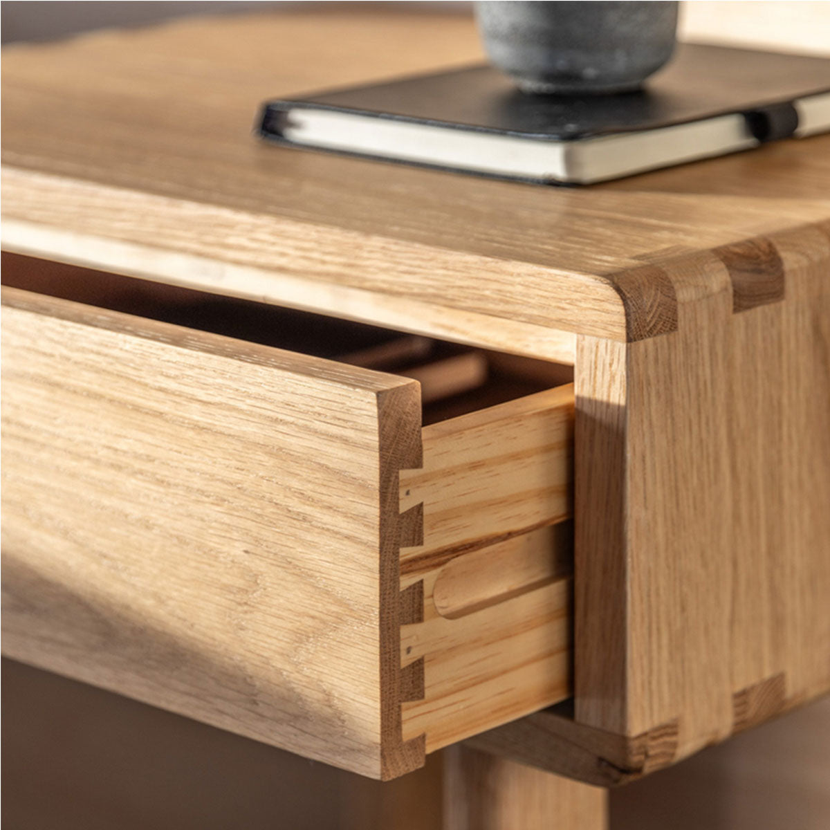 Gallery Direct Craft 1 Drawer Bedside Natural 500x400x550mm