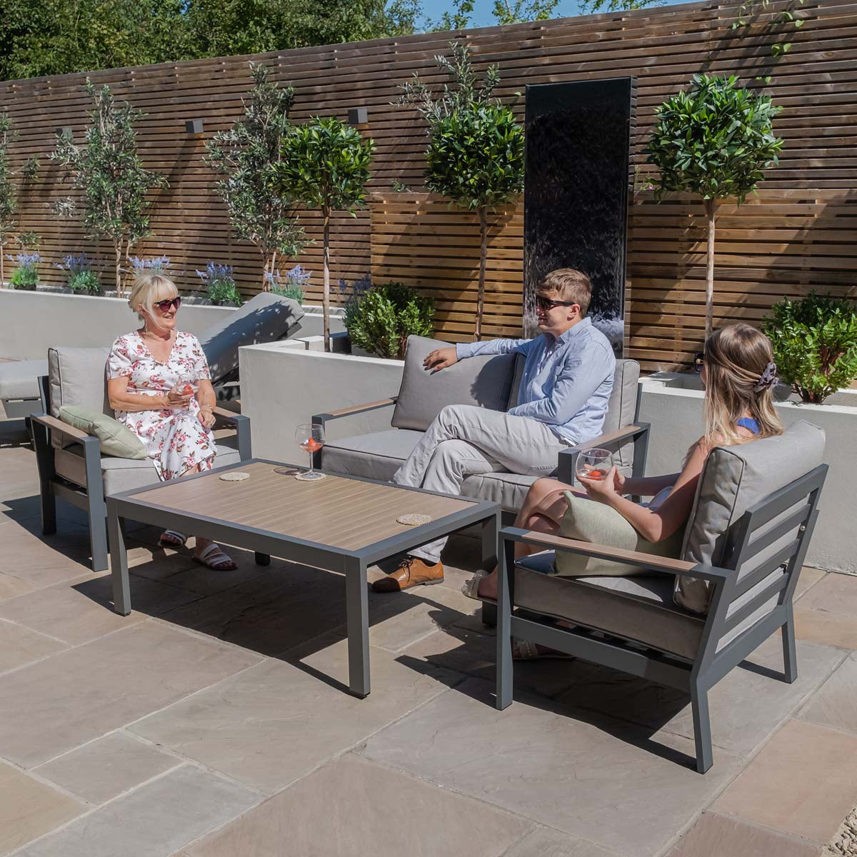 Maze Dove Grey Vancouver 2 Seat Sofa Set