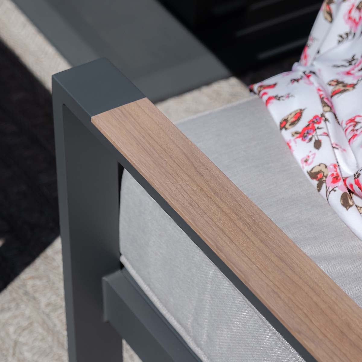 Maze Dove Grey Vancouver 3 Seat Sofa Set With Rising Table