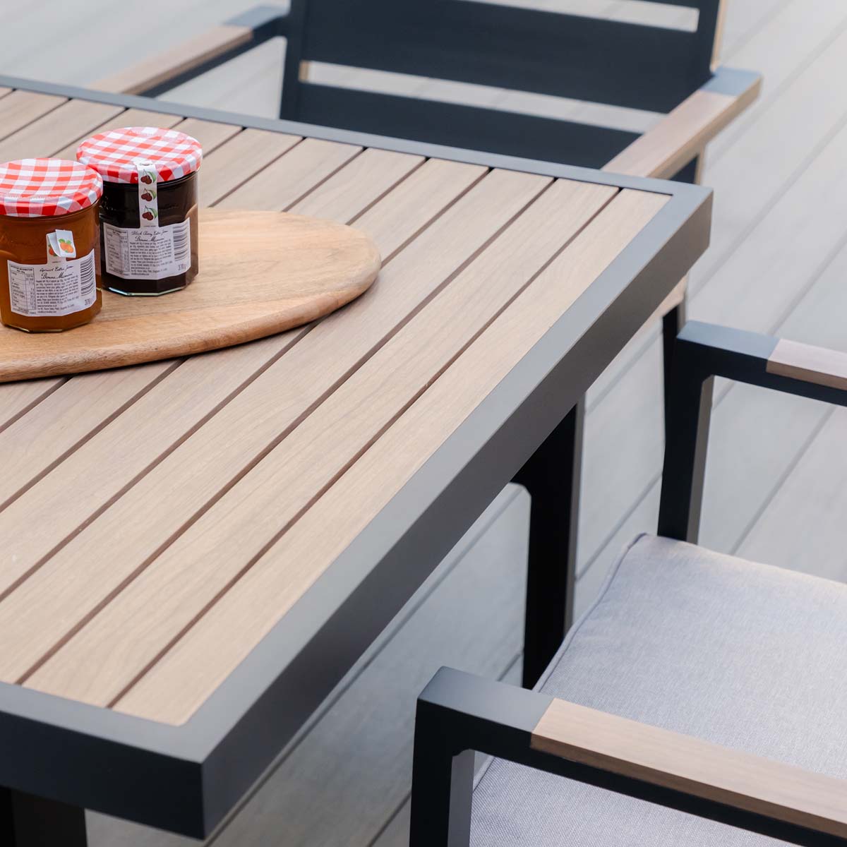 Maze Dove Grey Vancouver 4 Seat Square Dining Set