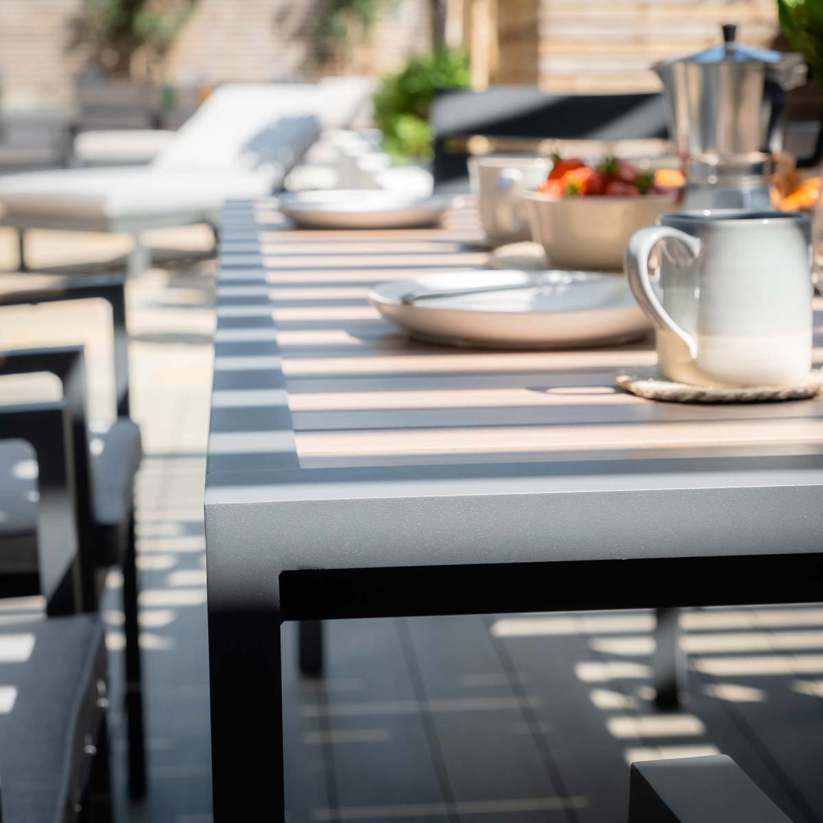 Maze Dove Grey Vancouver 6 Seat Rectangular Dining Set