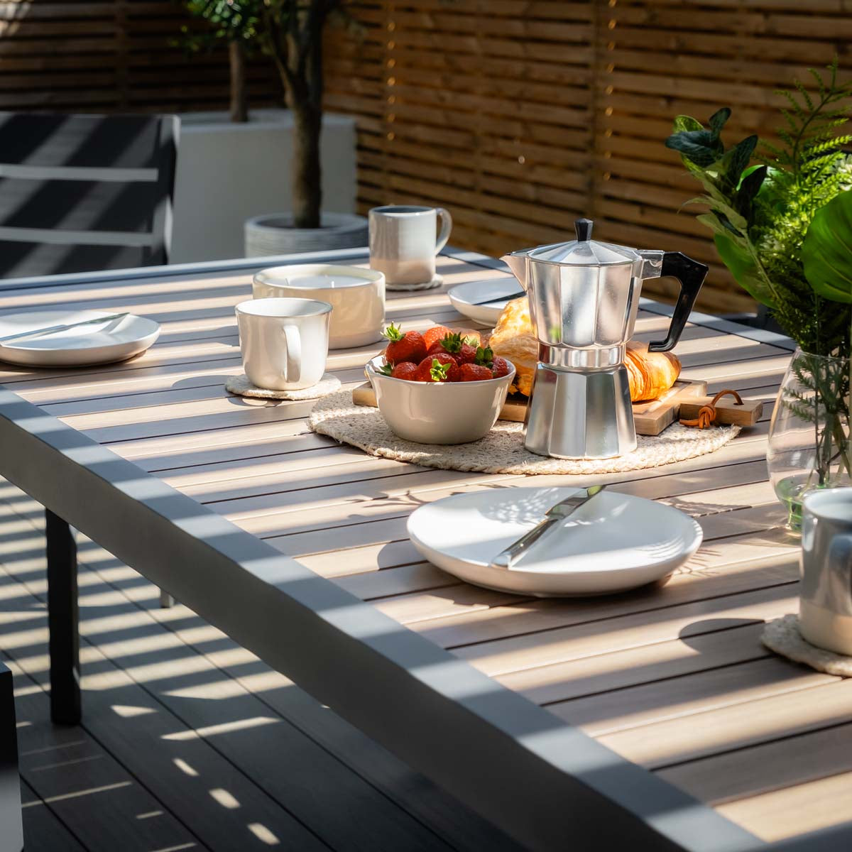 Maze Dove Grey Vancouver 6 Seat Rectangular Dining Set